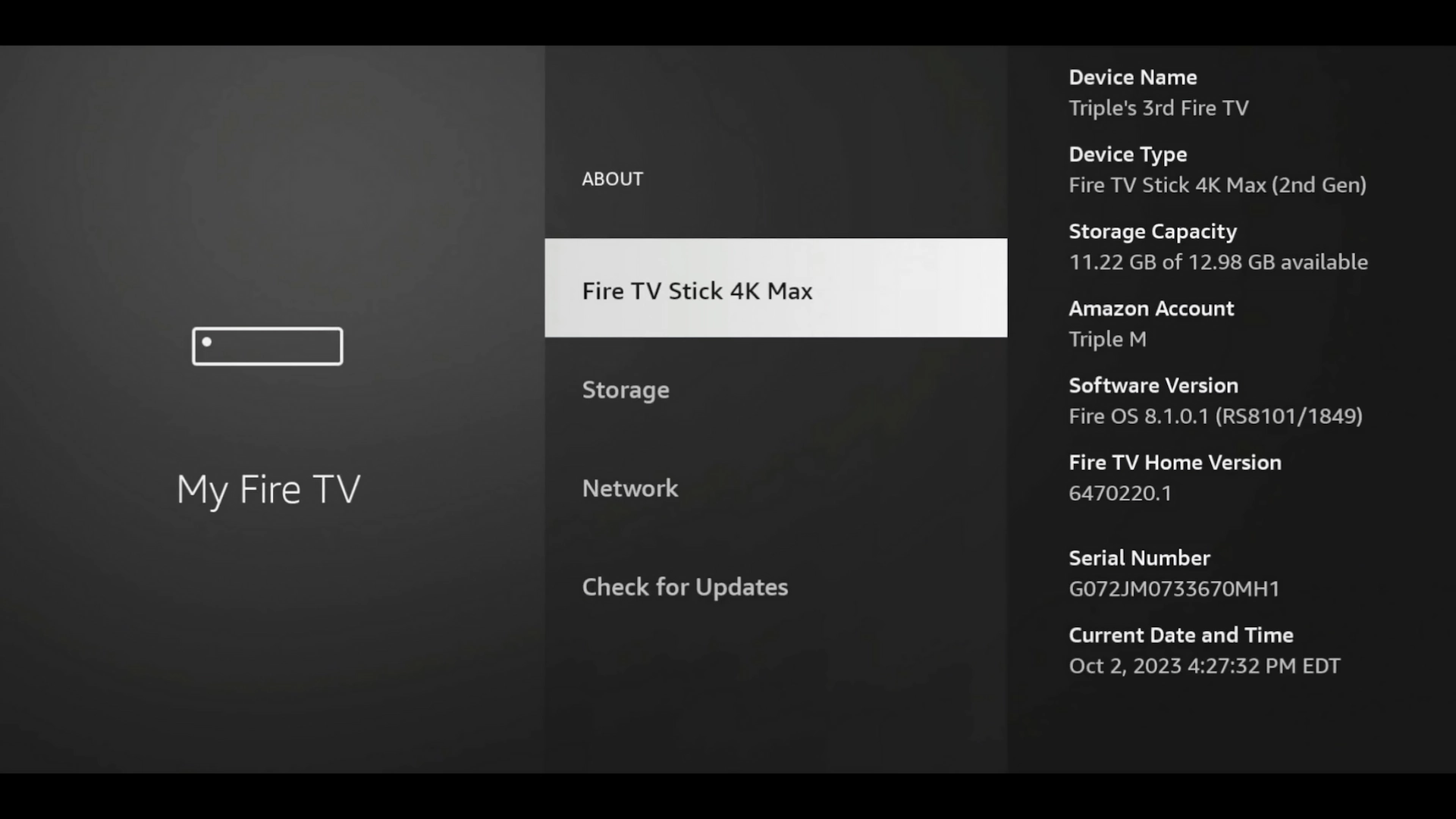 Device name highlighted under About to unlock Developer Options